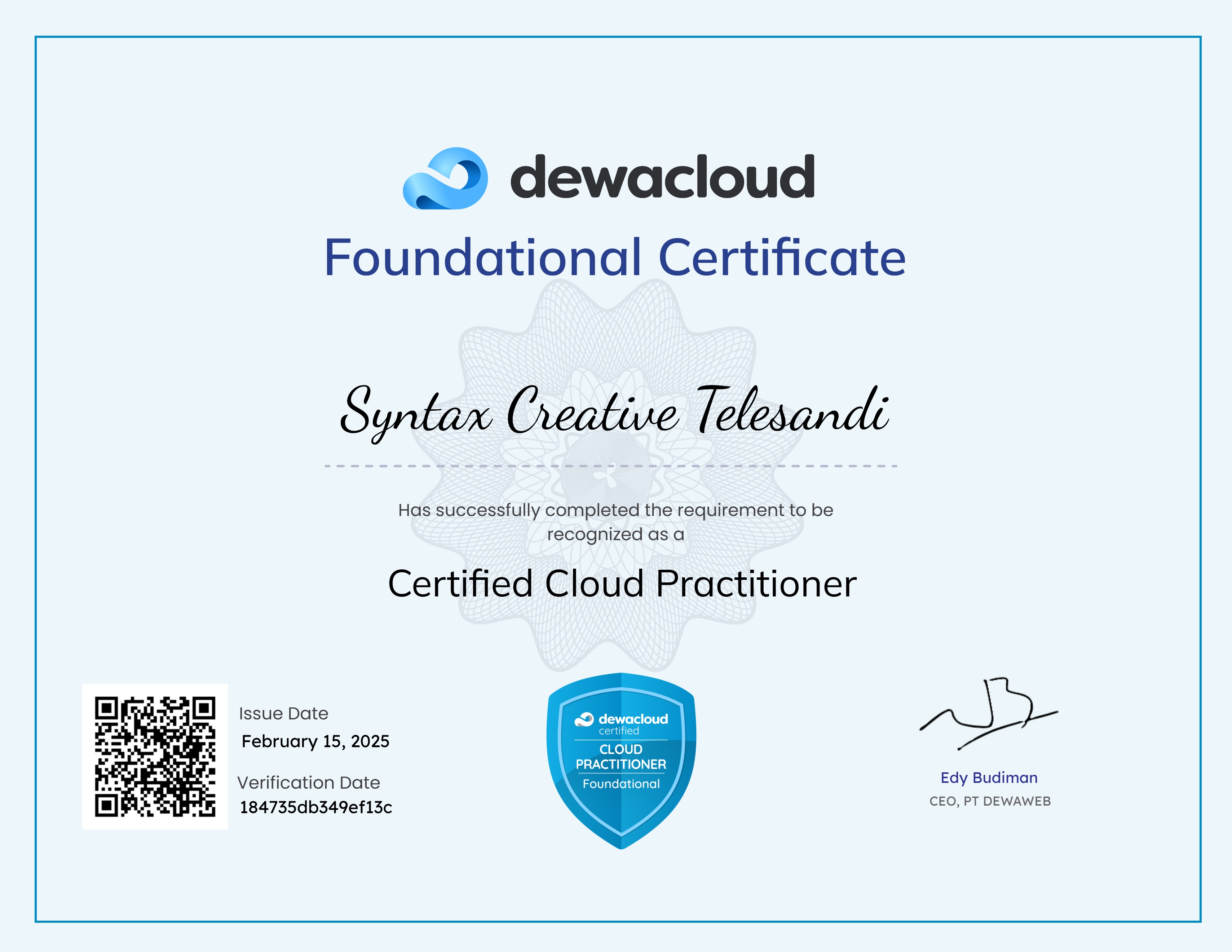 Certified Cloud Practitioner (CCP)