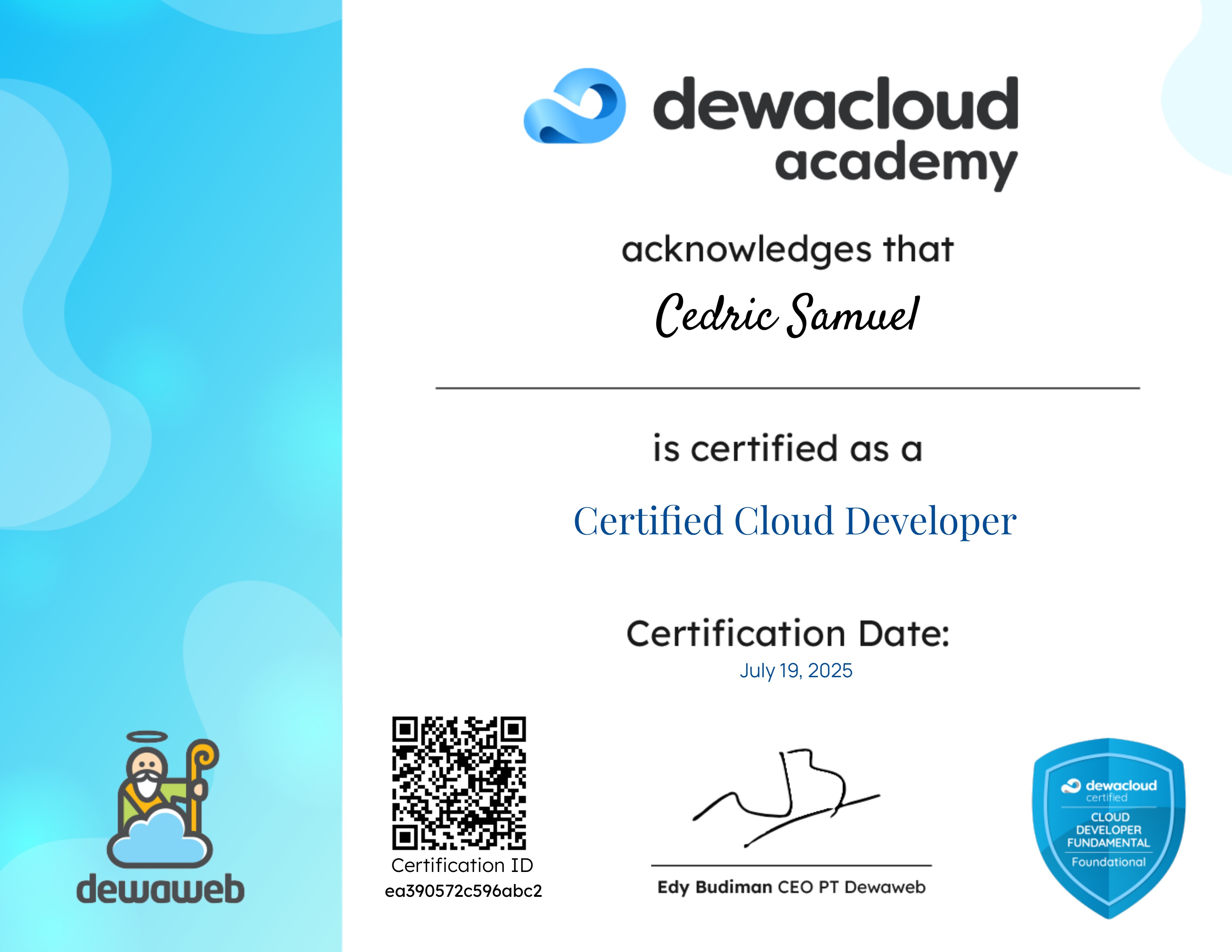 Certified Cloud Developer Fundamental (CCDF)